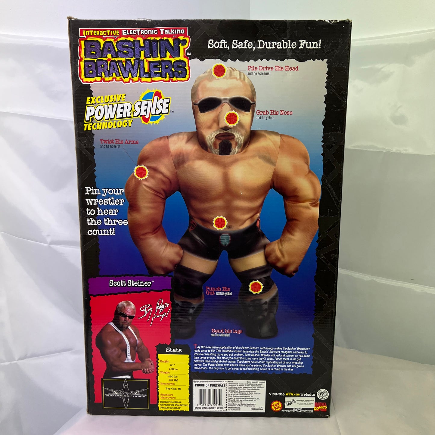 Scott Steiner - WCW Bash N Brawler Plush WWE FACTORY SEALED Rare