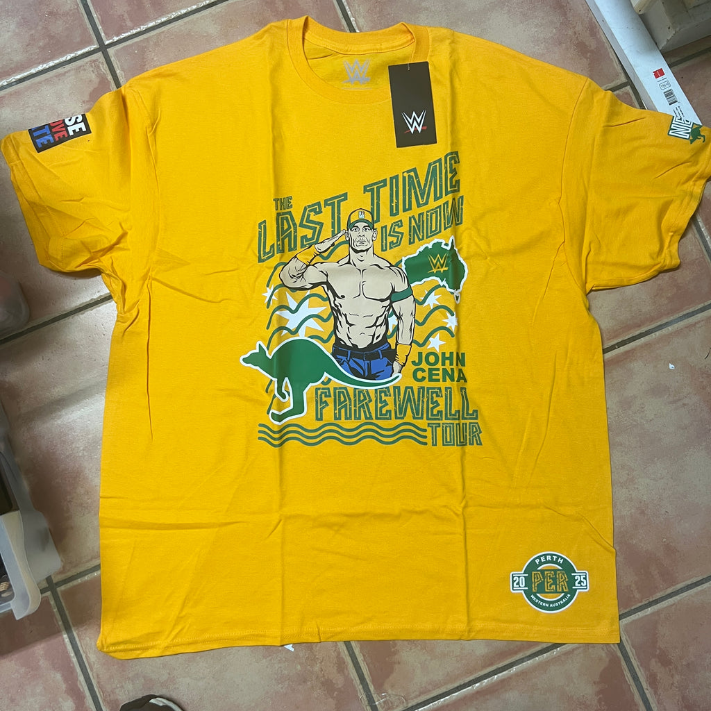 WWE JOHN CENA Size Medium Farewell Tour Perth Crown Jewel T Shirt 2025 Official BNWT