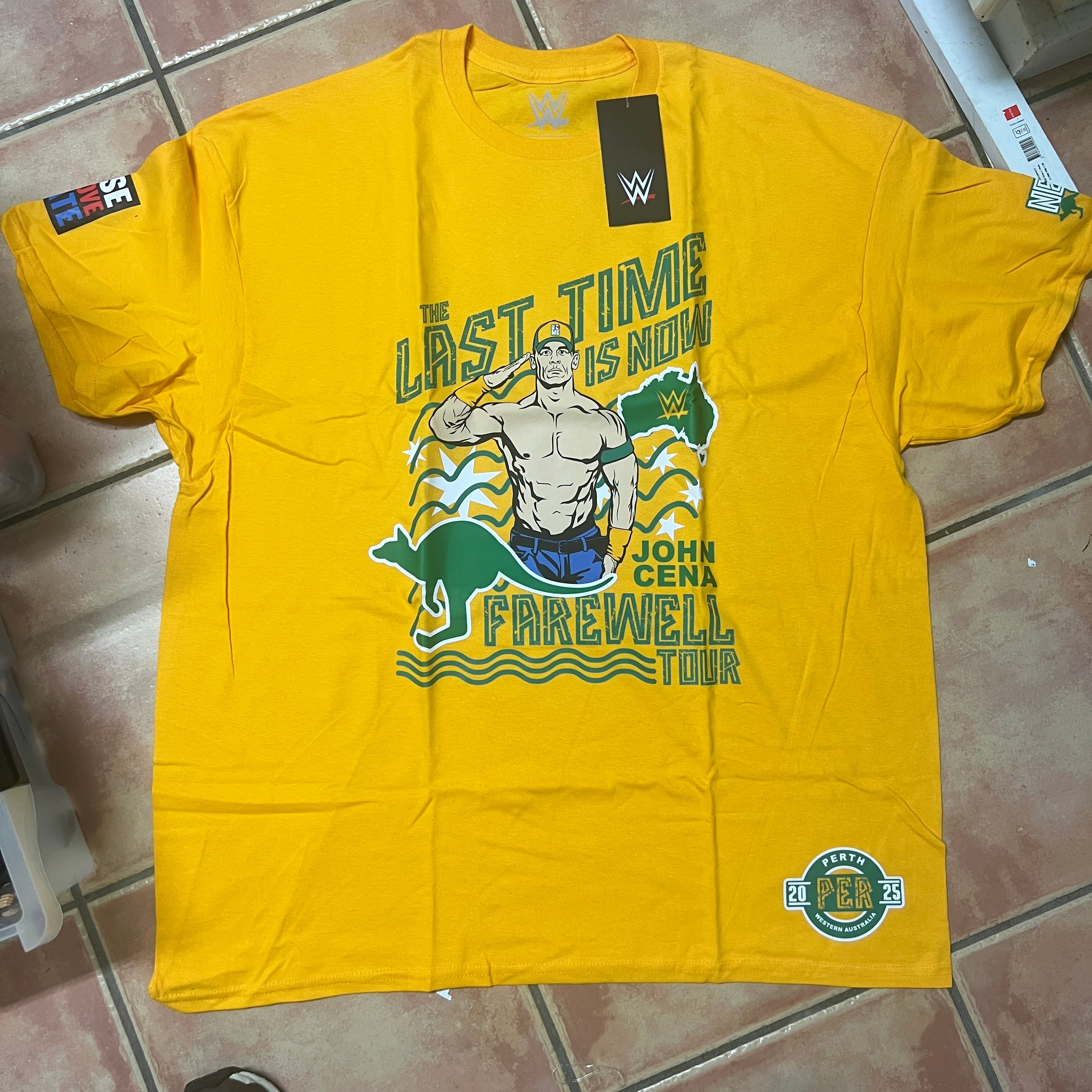 WWE JOHN CENA Size Medium Farewell Tour Perth Crown Jewel T Shirt 2025 Official BNWT