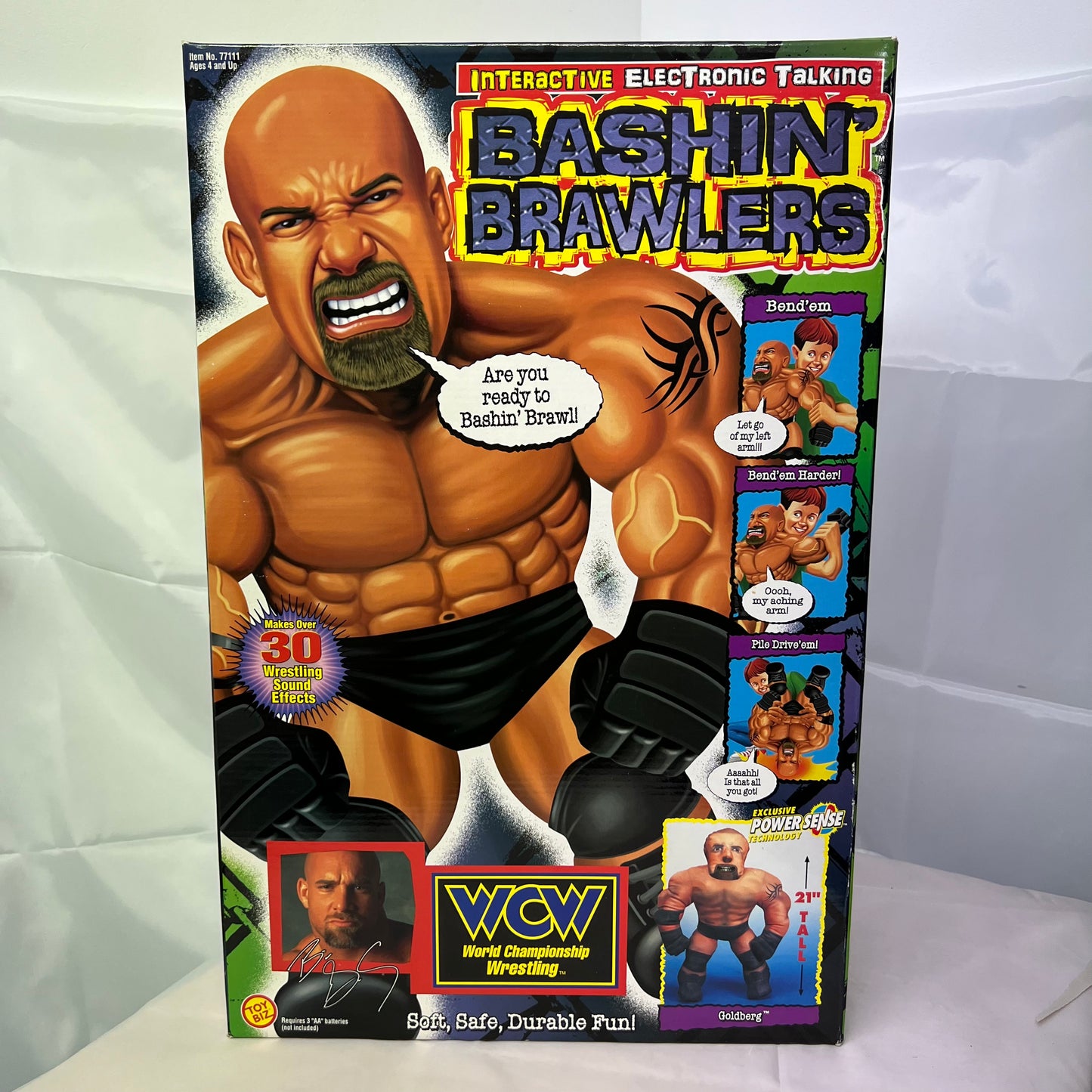 Goldberg - WCW Bash N Brawler Plush WWE FACTORY SEALED Rare