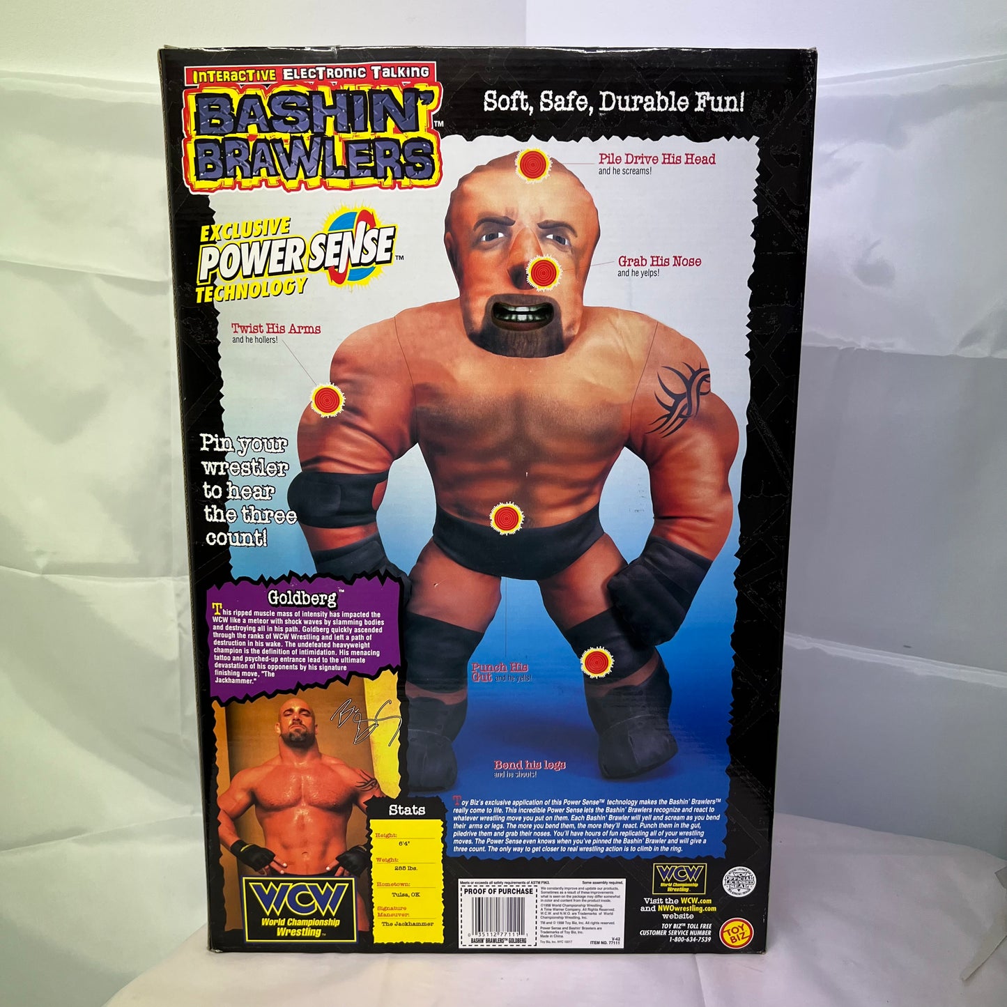 Goldberg - WCW Bash N Brawler Plush WWE FACTORY SEALED Rare