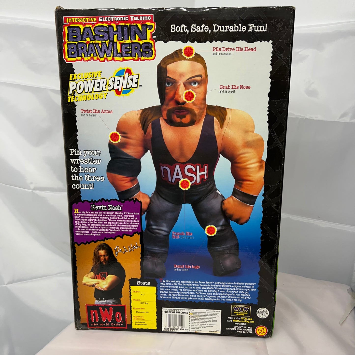 Kevin Nash - WCW Bash N Brawler Plush WWE FACTORY SEALED Rare