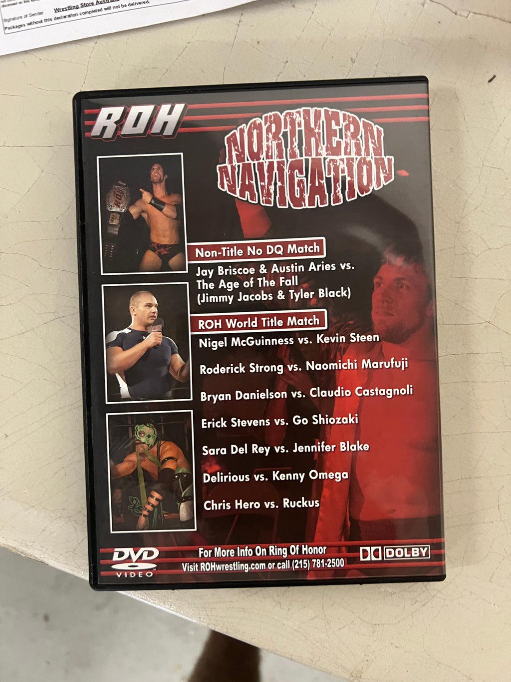 ROH Northern Navigation 2008 DVD Ring Of Honor WWE AEW NXT TNA PWG ECW