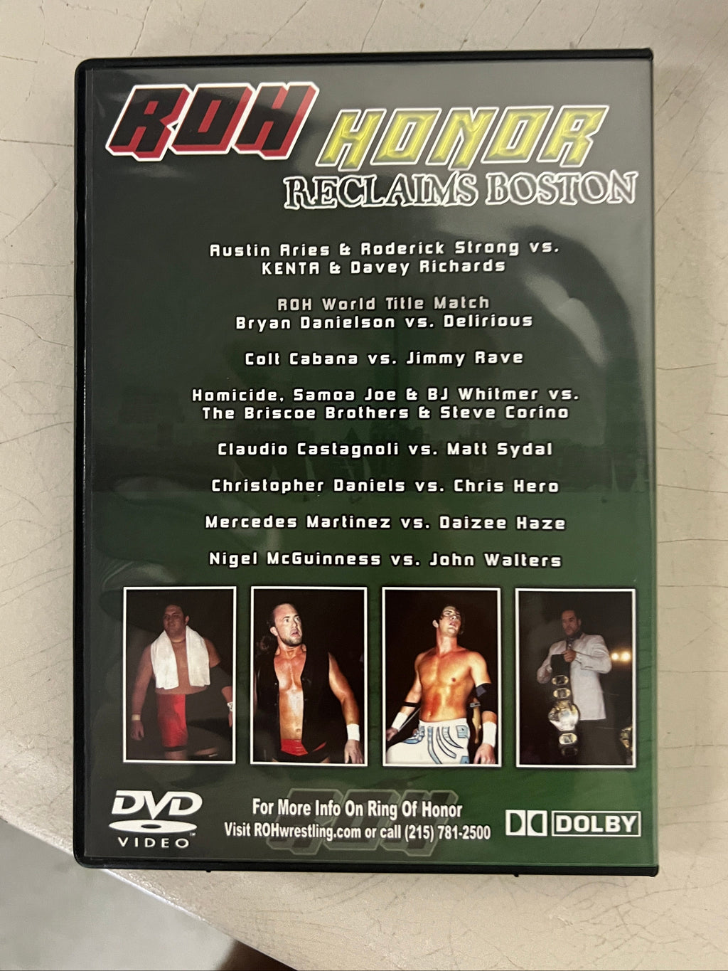 ROH "Honor Reclaims Boston" DVD ft. Claudio, Danielson, Briscoes, Corino WWE