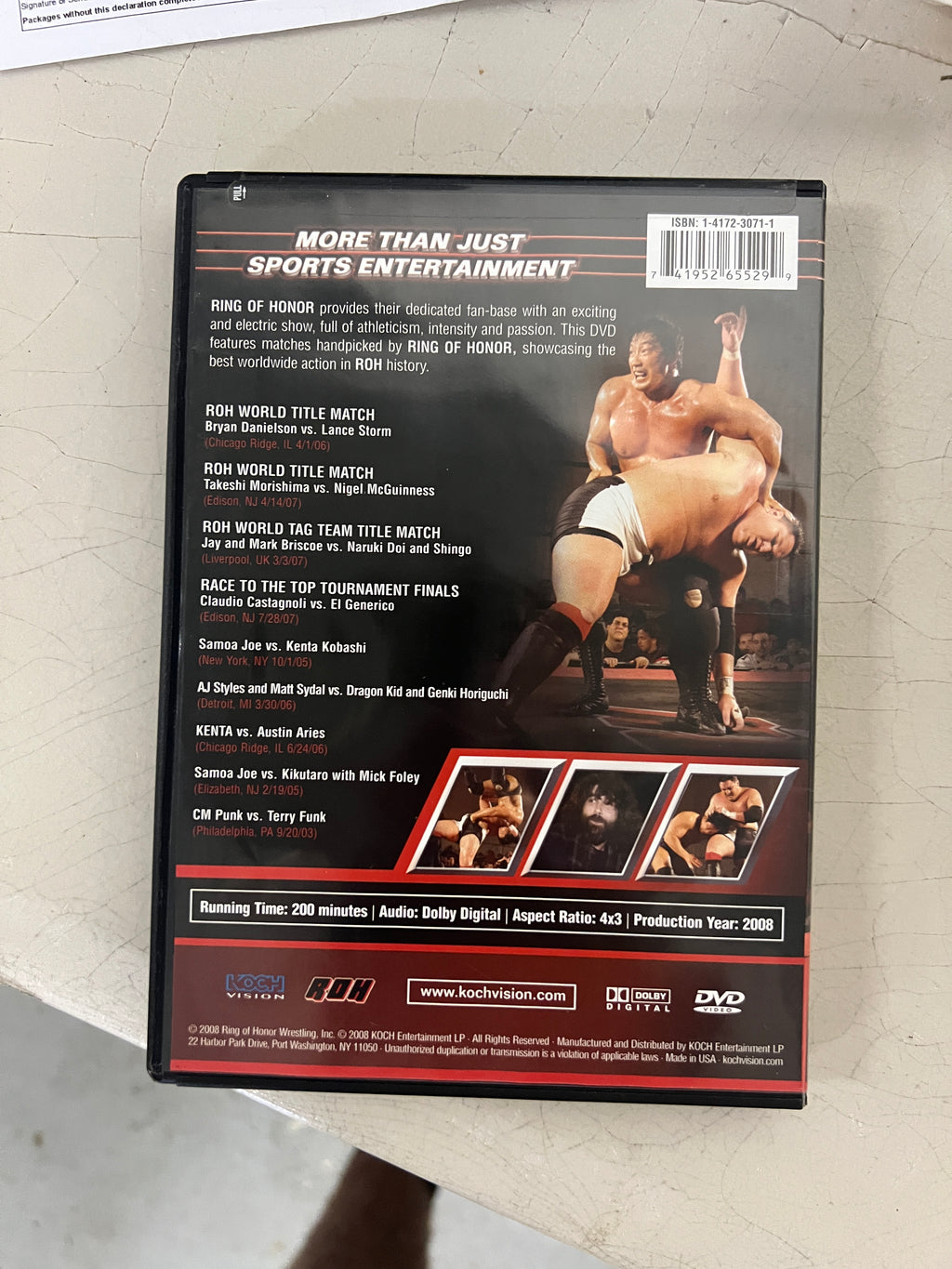 Best in the World ROH DVD Wrestling WWE