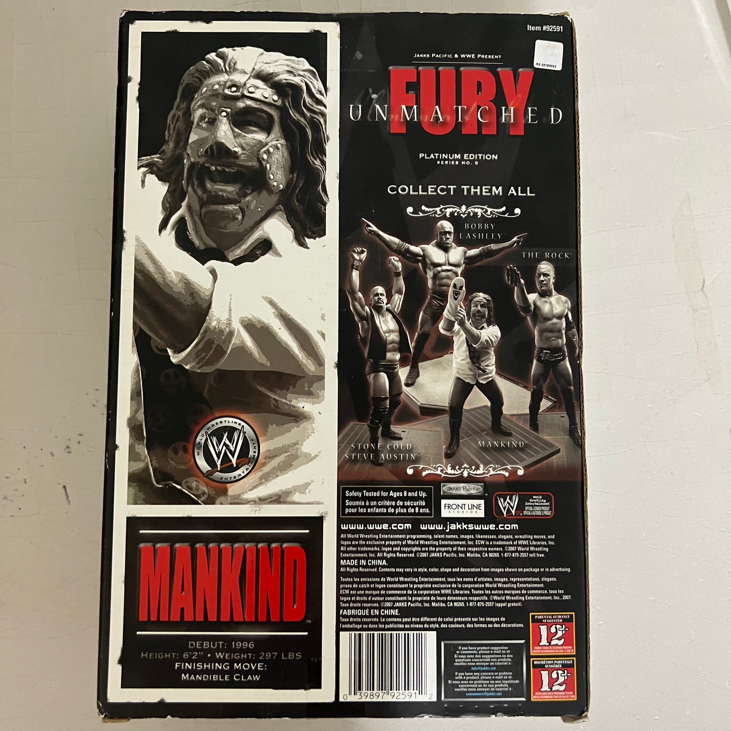 Mankind Autographed Signed - WWE Unmatched Fury Action Figure