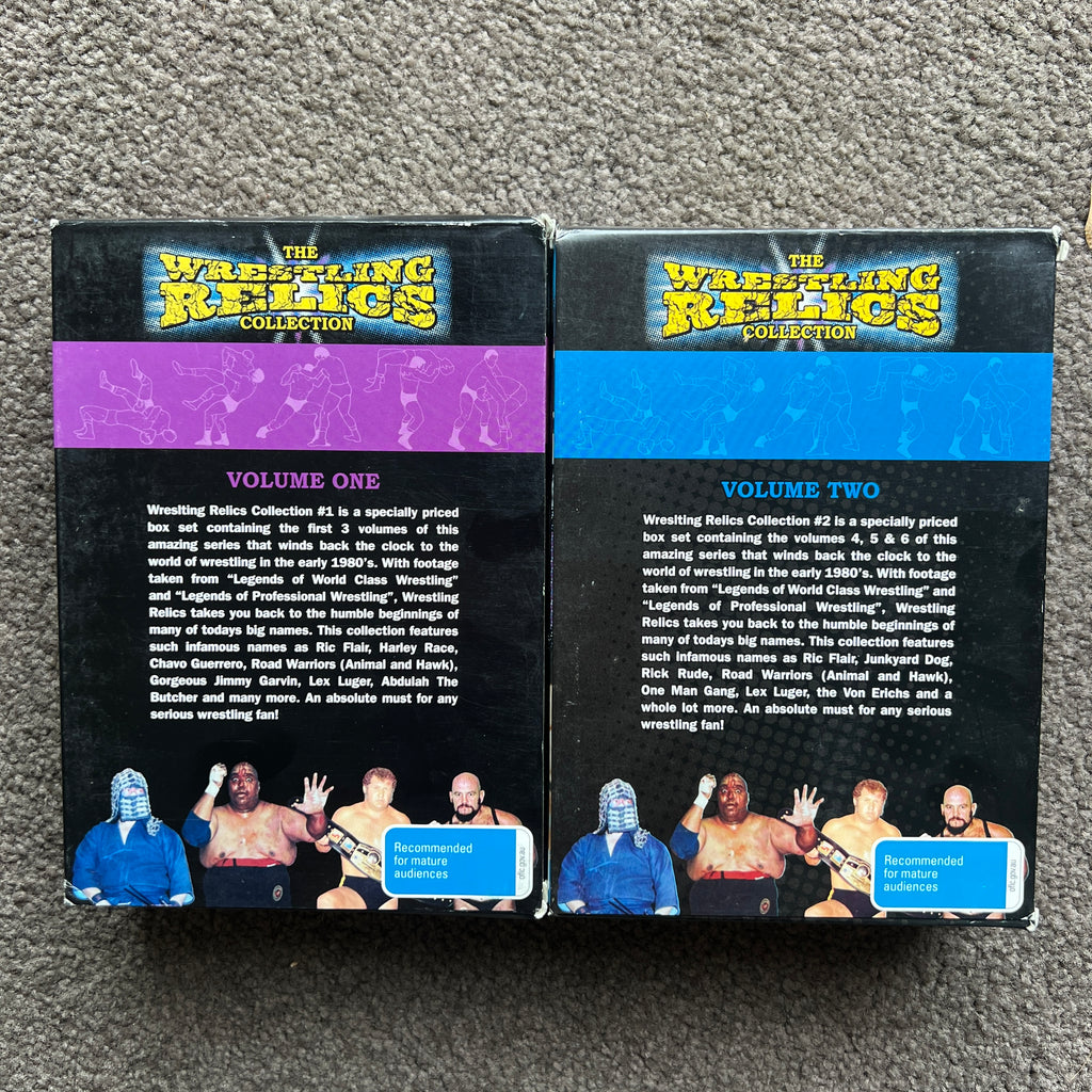 The Wrestling Relics Vol 1 and 2 Wrestling DVD wrestling WWE Bundle