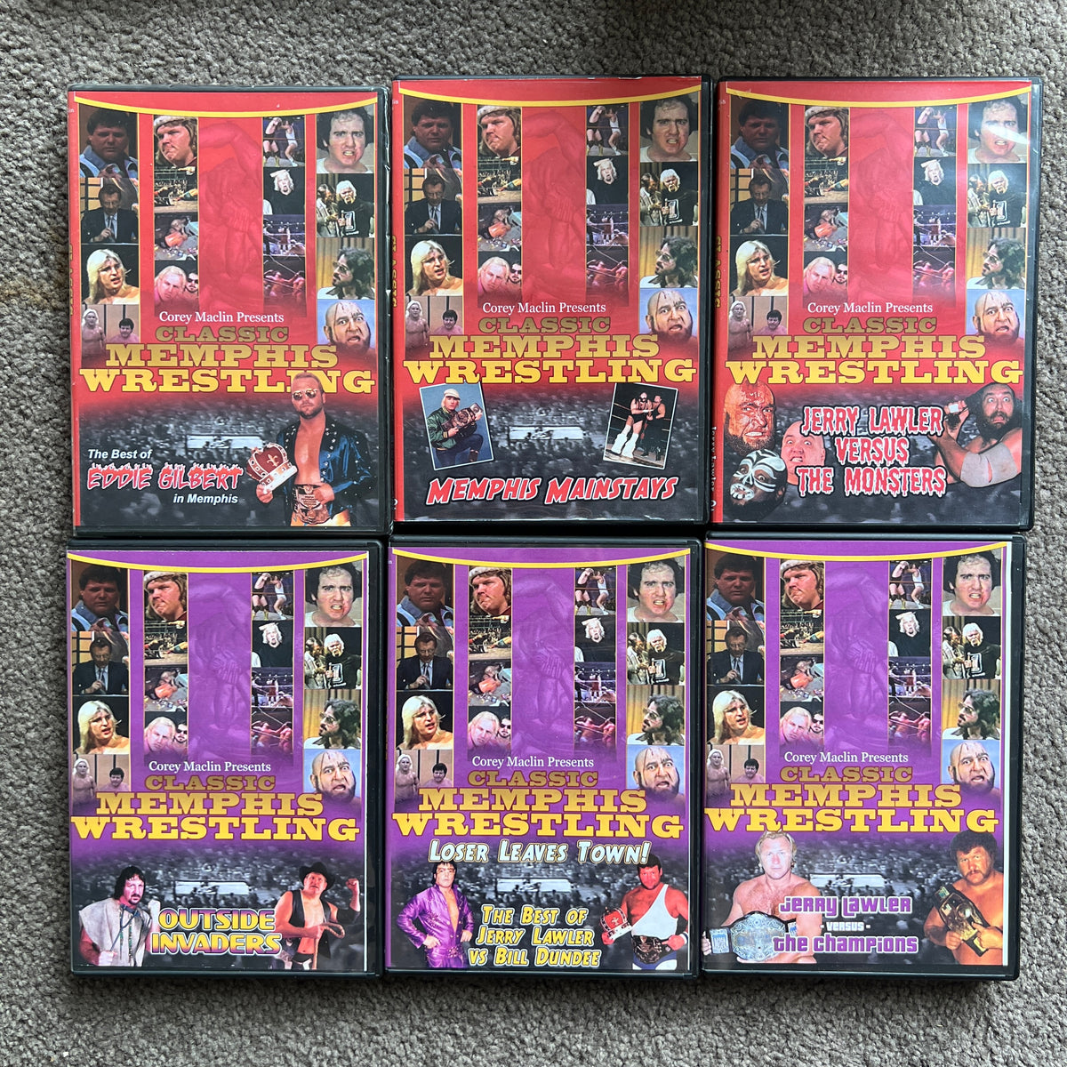 6 x Classic Memphis Wrestling DVD wrestling WWE Bundle