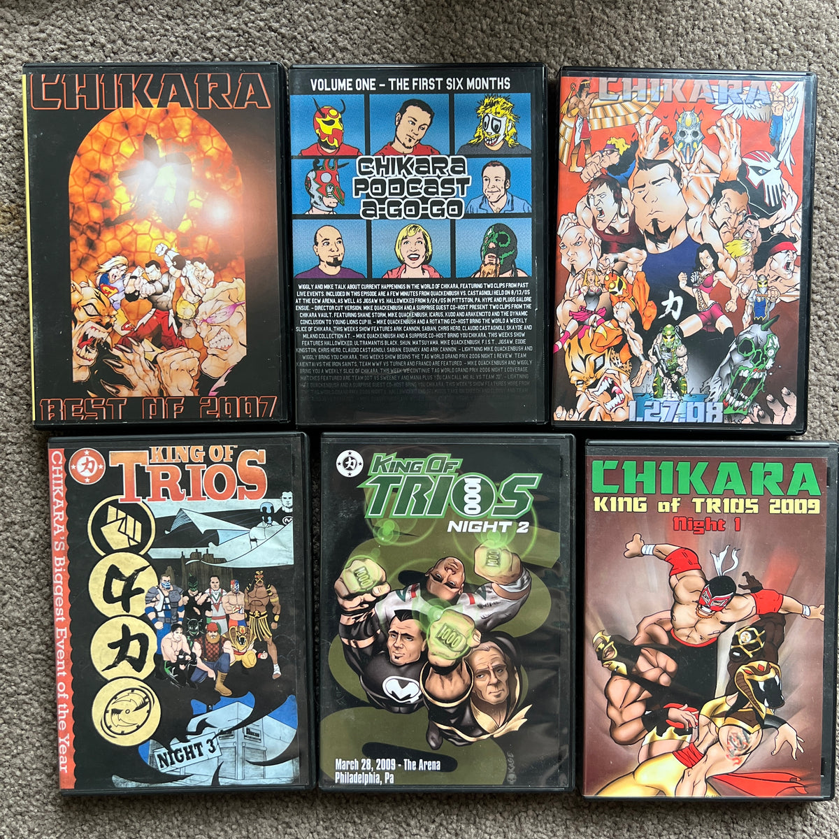 6 x Chikara DVD wrestling WWE Bundle