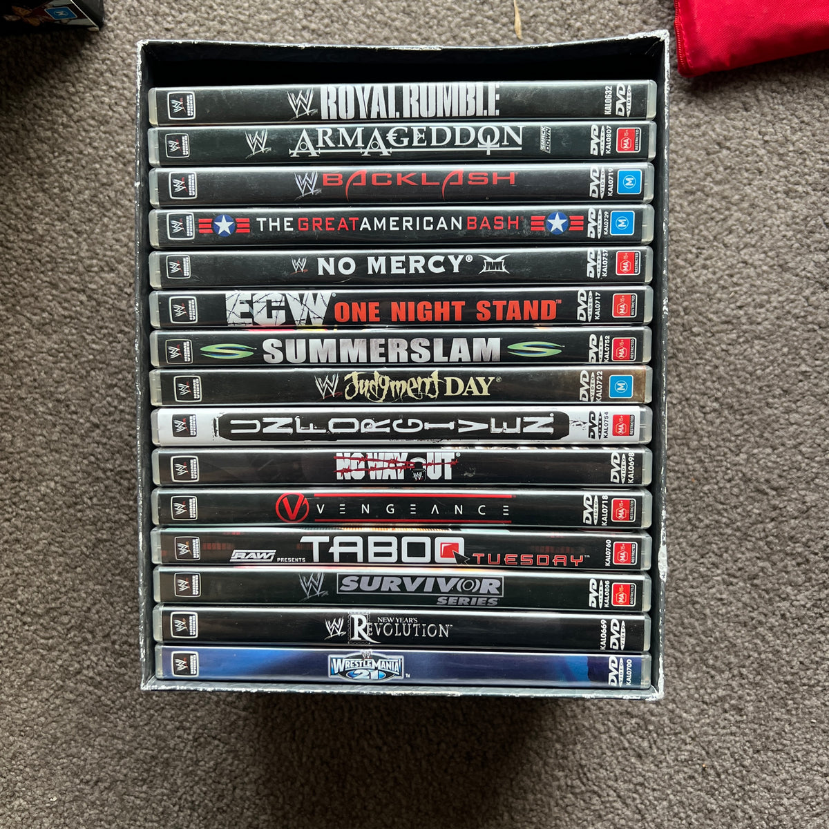 WWE 2005 PPV Rewind Box Set DVD 17-Disc Set Wrestlemania & More Bundle
