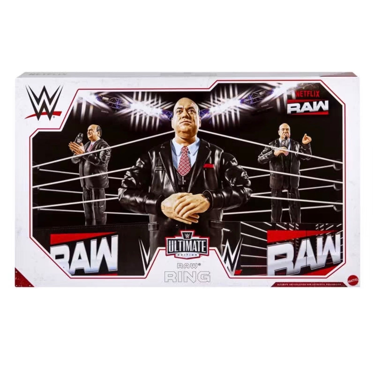 PREORDER WWE Raw Netflix Scale Ring with Paul Heyman Figure Exclusive