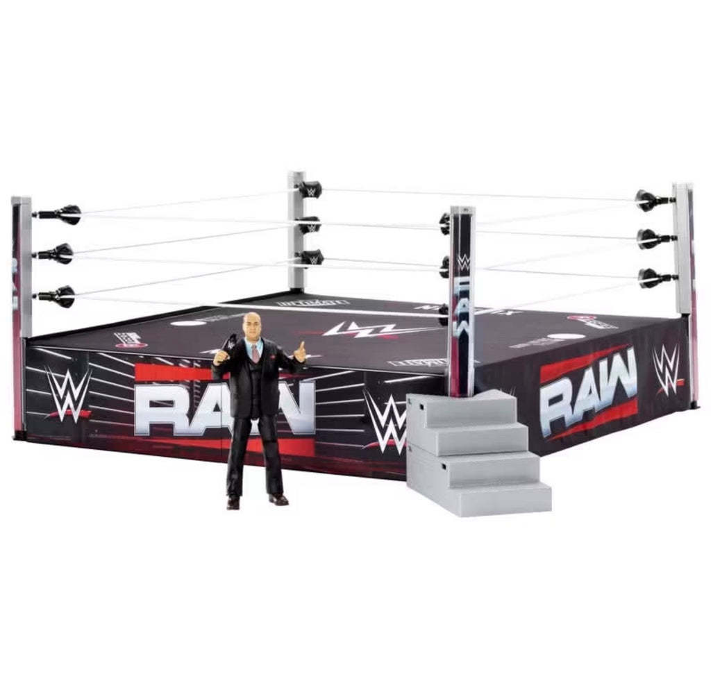 PREORDER WWE Raw Netflix Scale Ring with Paul Heyman Figure Exclusive
