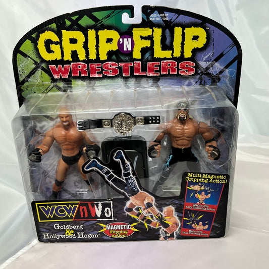 Hulk Hogan and Goldberg WCW Grip N Flip 2 Pack Action Figures WWE