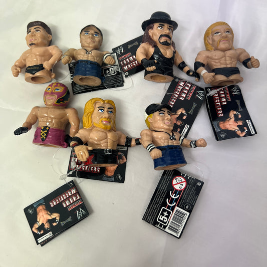 2008 WWE Ultimate Thumb Wrestlers Set of 7 Cena Undertaker Rare Inc Figures