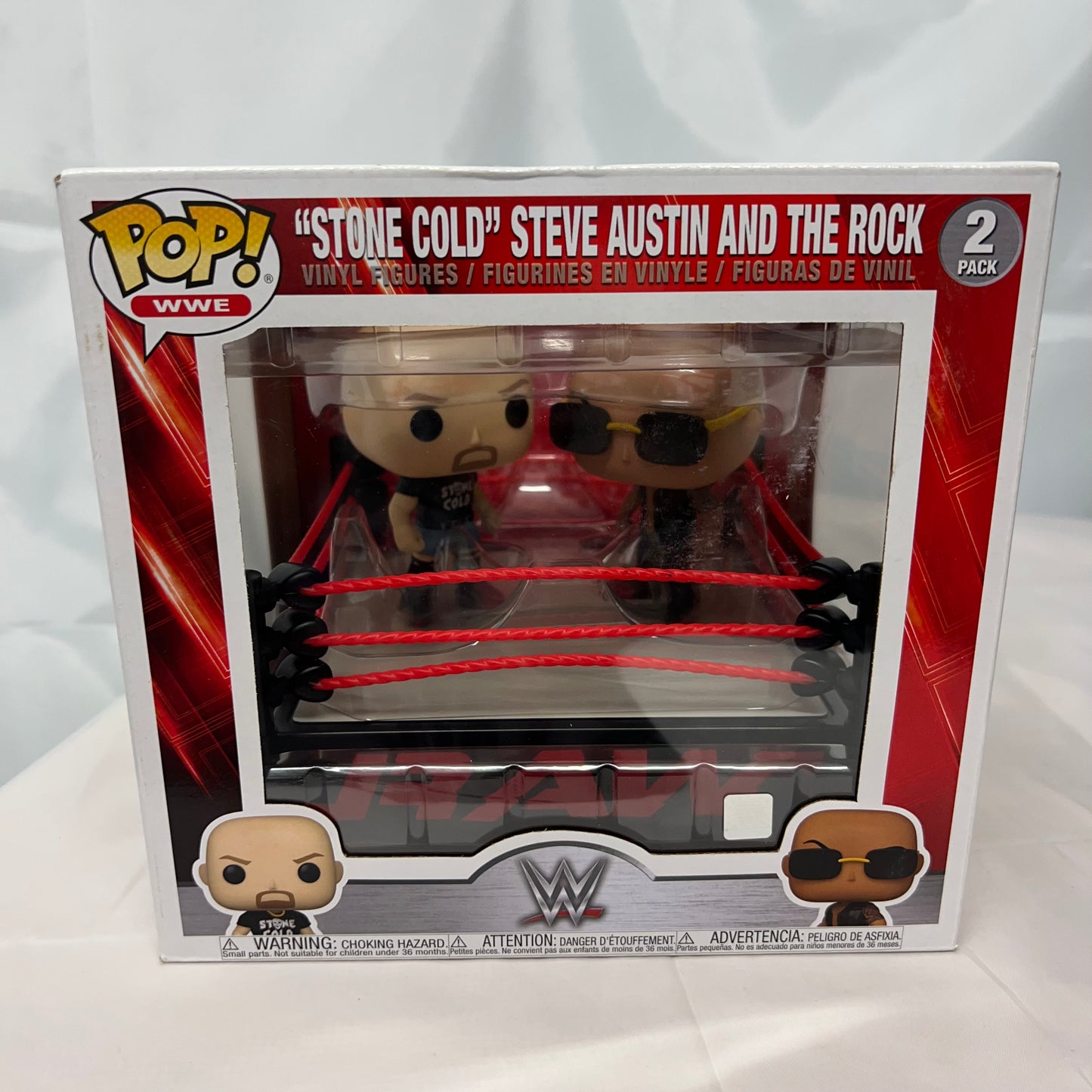 Stone Cold Steve Austin and The Rock - WWE Pop Vinyl Collectable Figures