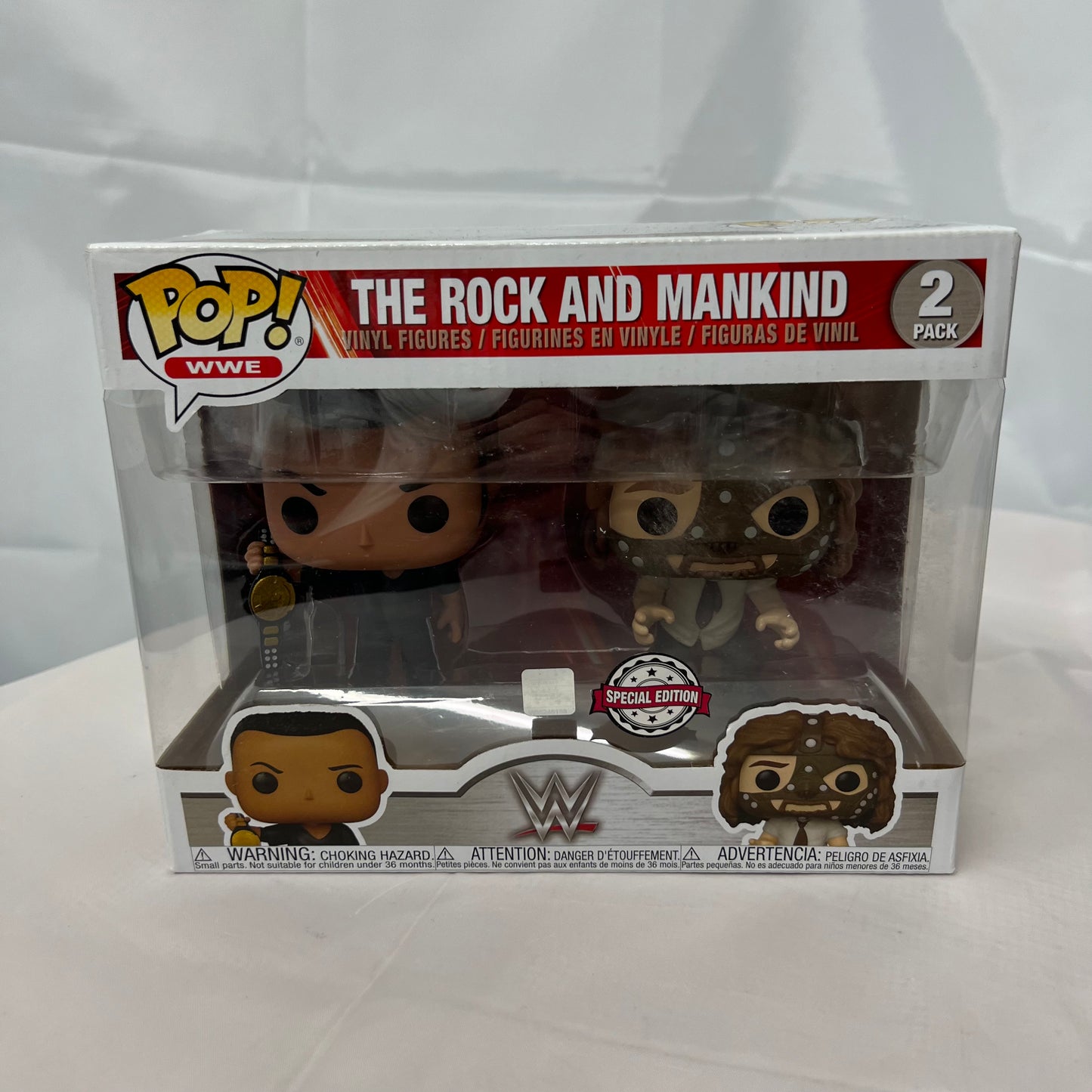 The Rock and Mankind - WWE Pop Vinyl Collectable Figures