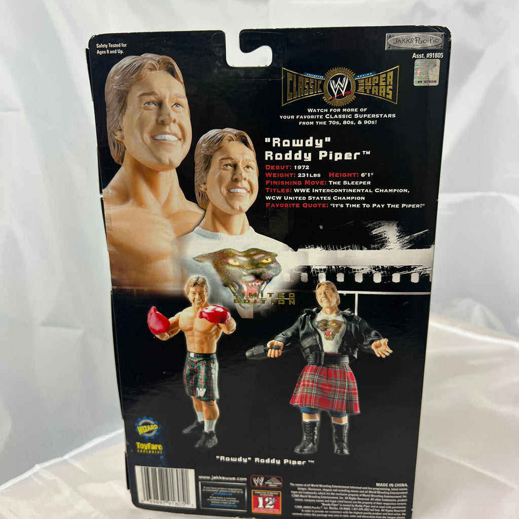 Rowdy Roddy Piper WWE Classic Superstars Toyfair 1 of 3000 Action Figure Jakks