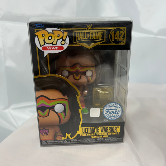 Ultimate Warrior Hall Of Fame - WWE Pop Vinyl 142 Collectable Figure with Protector