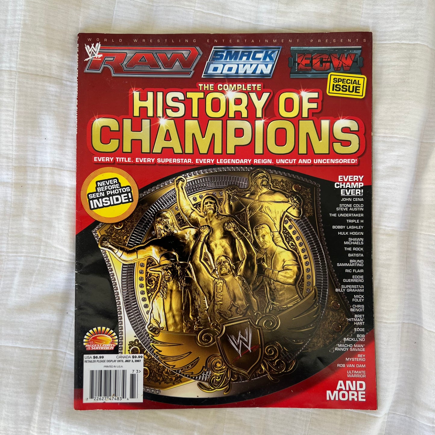 History of Champions - WWE WWF Magazine Retro Collectable Merchandise