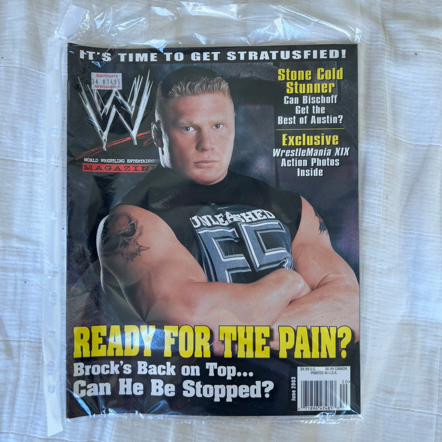 Brock Lesnar - WWE WWF Magazine Retro Collectable Merchandise