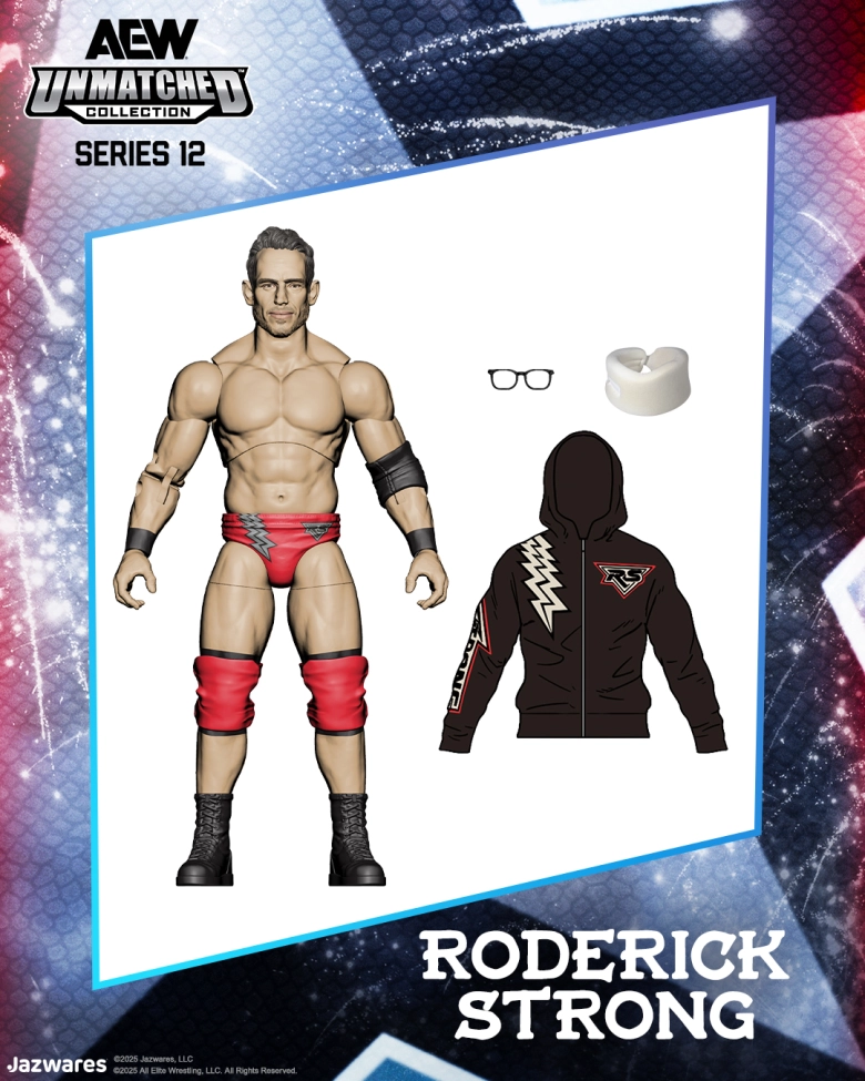 Roderick Strong AEW Unmatched 12 Action Figure Scale WWE