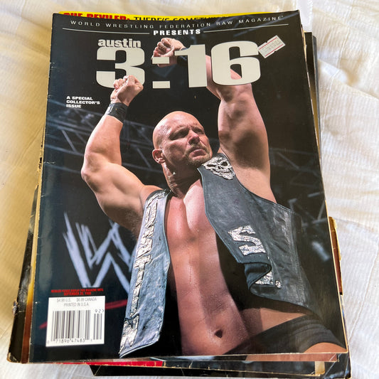 Steve Austin - WWE WWF Magazine Retro Collectable Merchandise