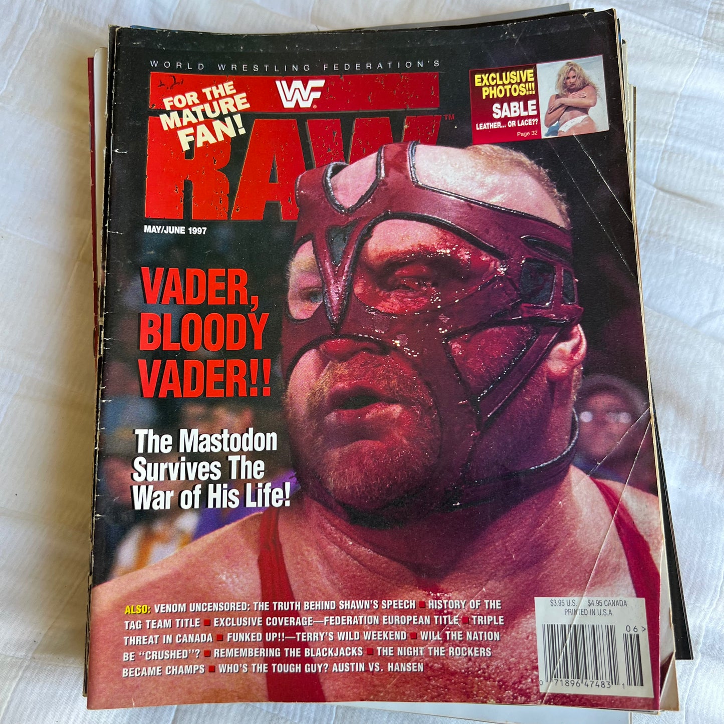 Vader - WWE WWF Magazine Retro Collectable Merchandise