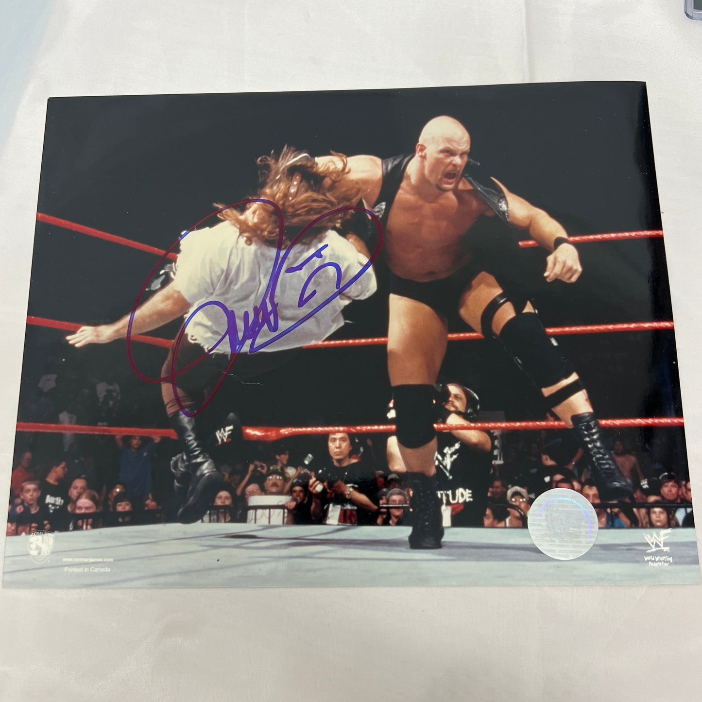 WWE WWF Mankind Mick Foley Signed 8 x 10 Promo Image with COA