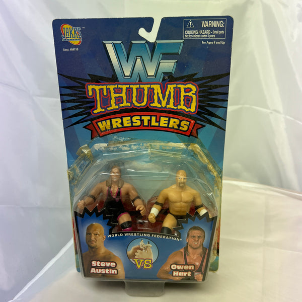 Jakks Pacific WWE Thumb Wrestlers Steve Austin Vs Owen Hart