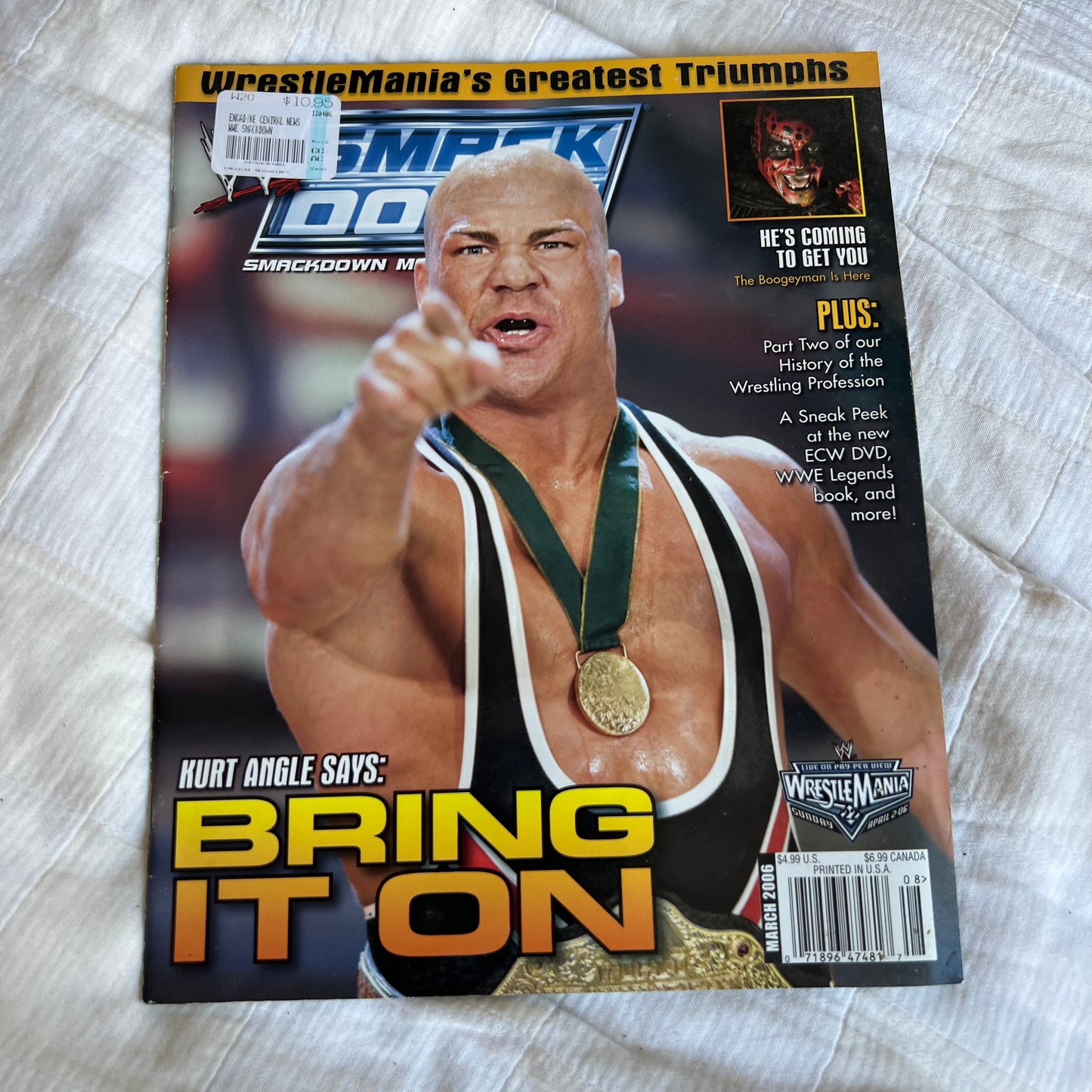 Kurt Angle - WWE WWF Magazine Retro Collectable Merchandise