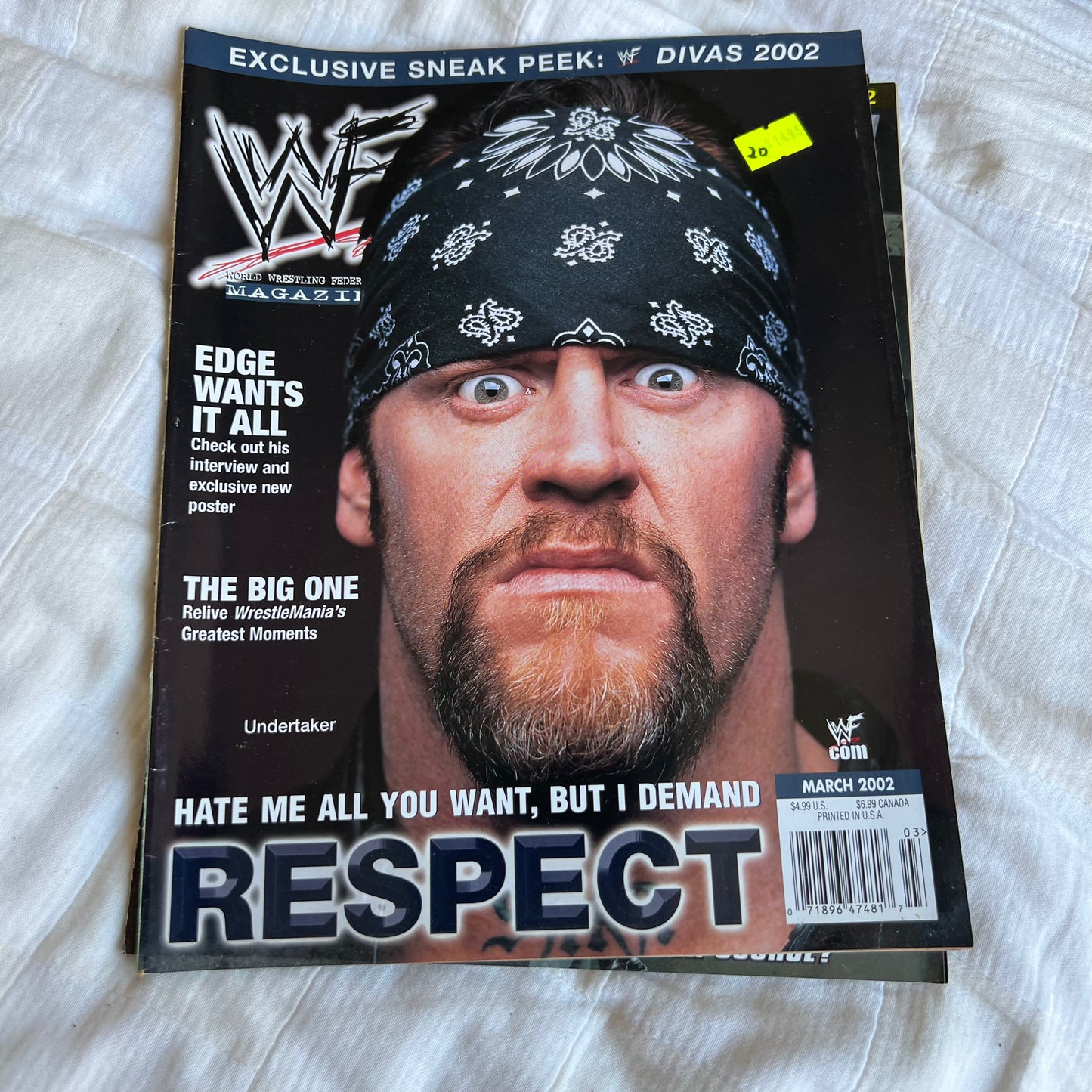 Undertaker - WWE WWF Magazine Retro Collectable Merchandise
