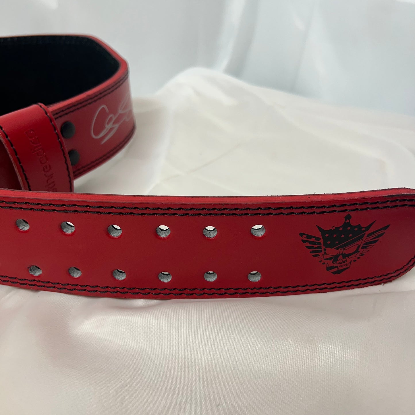 WWE Signed Autographed Cody Rhodes Red Weight Lifting Belt Replica Offical Licensed