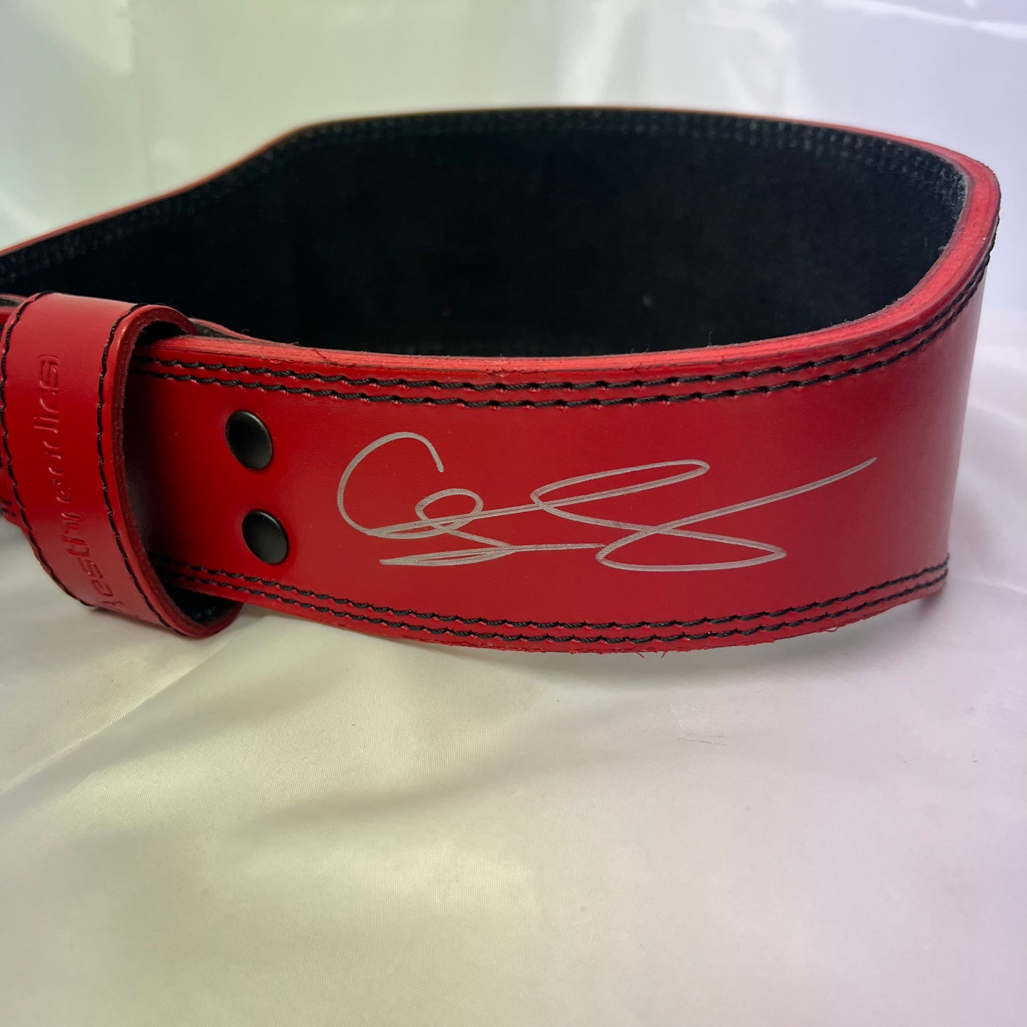 WWE Signed Autographed Cody Rhodes Red Weight Lifting Belt Replica Offical Licensed