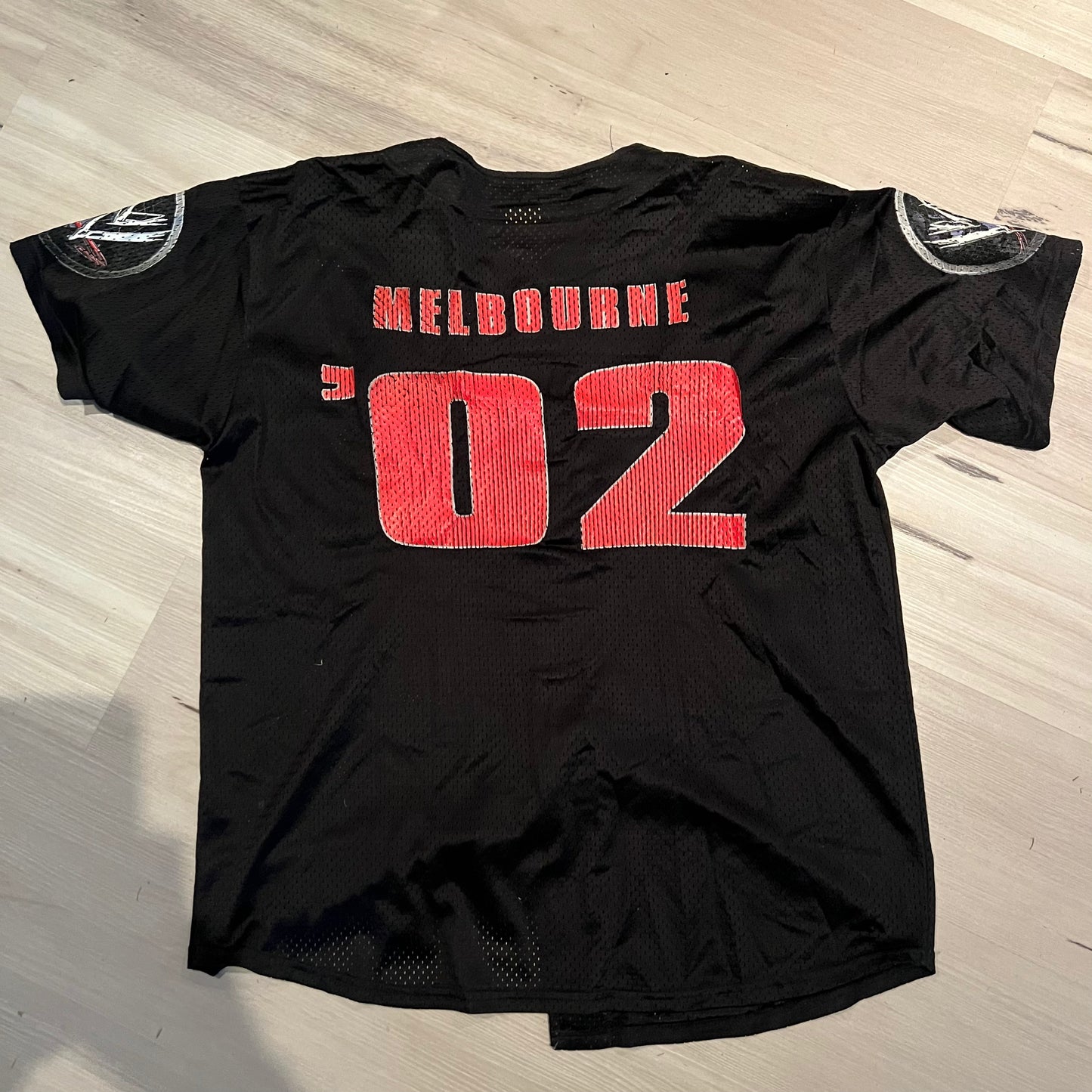 WWE Global Warning Tour Jersey Size Large Retro Shirt Melbourne 2002