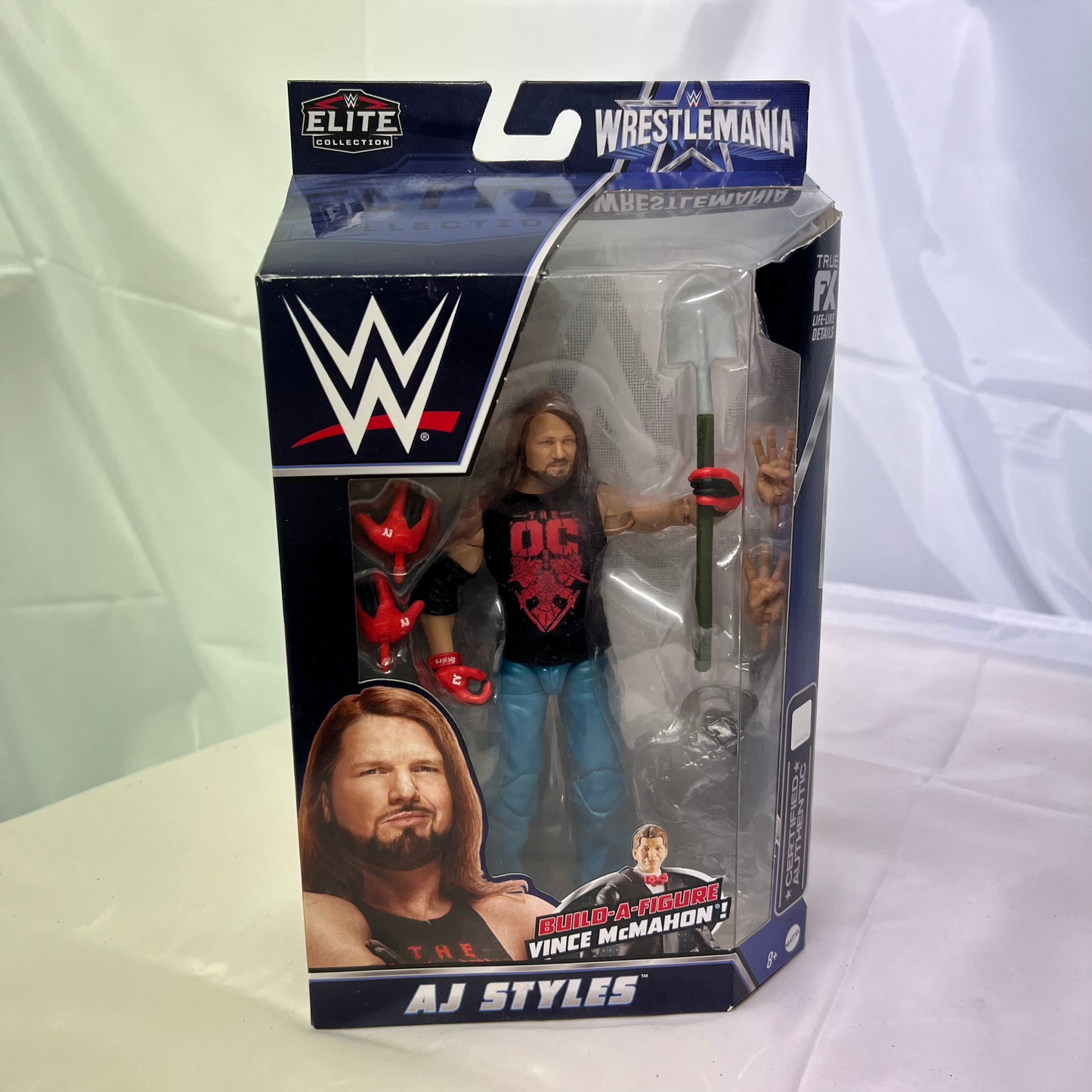 AJ Styles No BAF - WWE Elite Wrestlemania 38 Action Figure