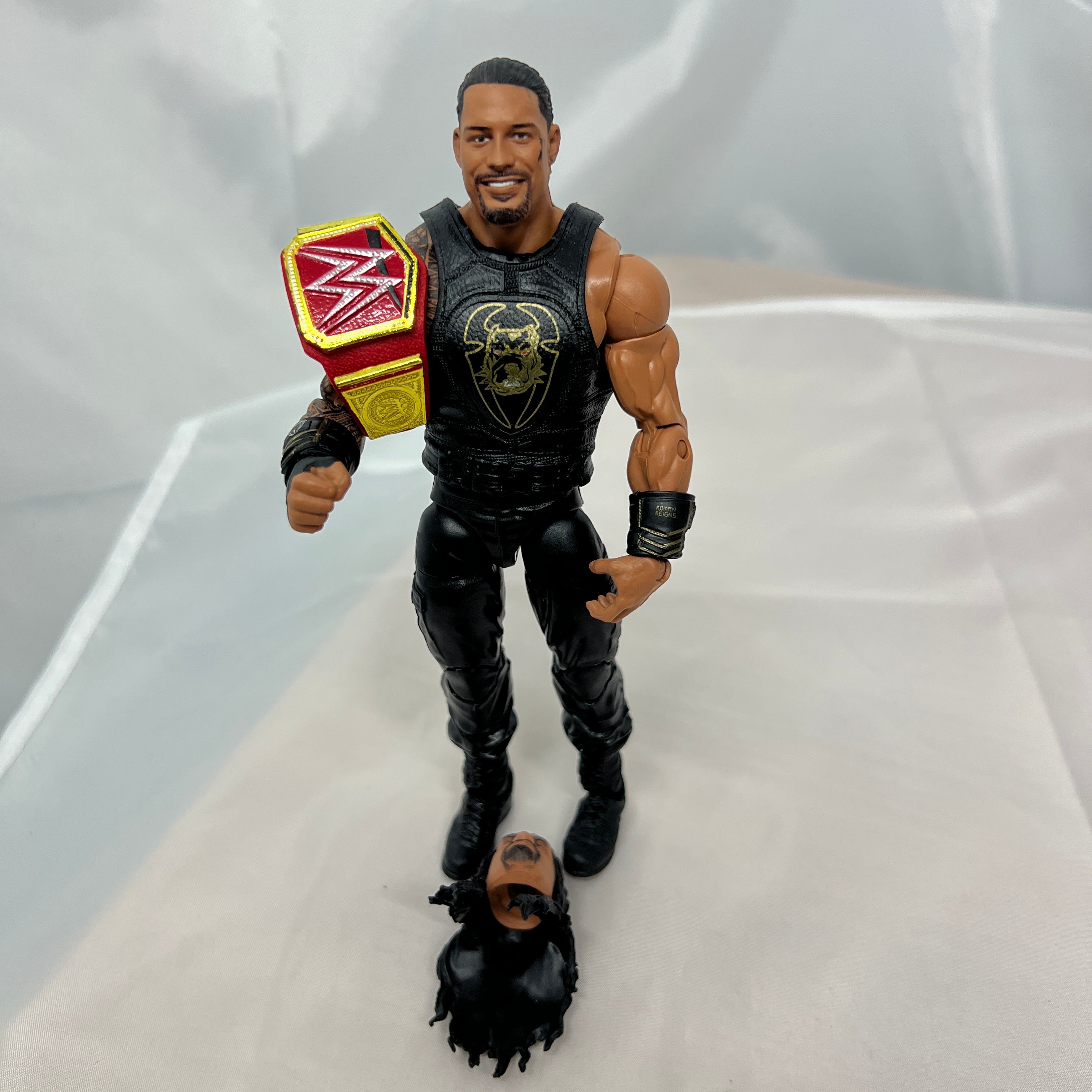 Roman Reigns WWE Elite Red Universal Out Of Box Action Figure Mattel 8