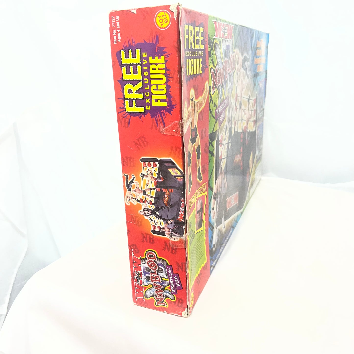 WWE 2000 WCW Toy Biz WCW New Blood Wrestling Ring [With Scott Steiner]