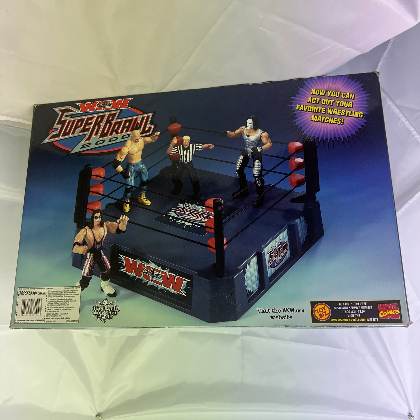 WWE 2000 WCW Toy Biz WCW SuperBrawl 2000 [With Goldberg, Sting, Bret "Hitman" Hart & The Ref]