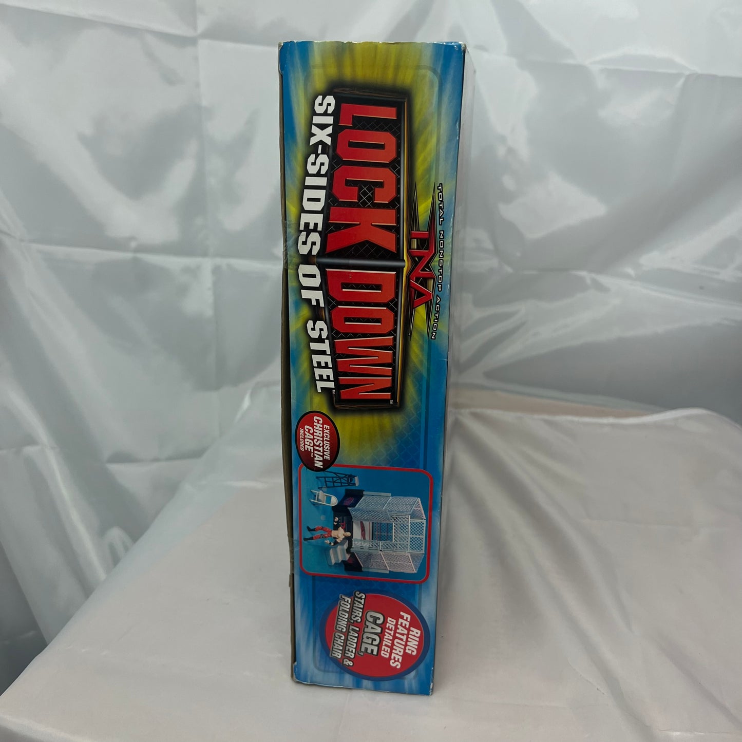 WWE TNA Impact Lock Down Six Sides Of Steel Wrestling Ring 2005 Marvel