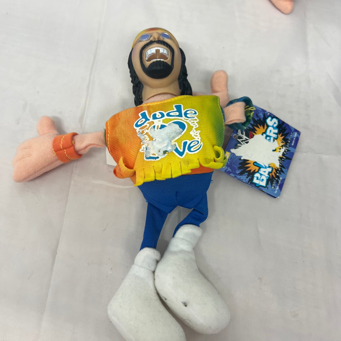 WWF WWE Dude Love BANGERS Plush w/tag original 1998 Jakks