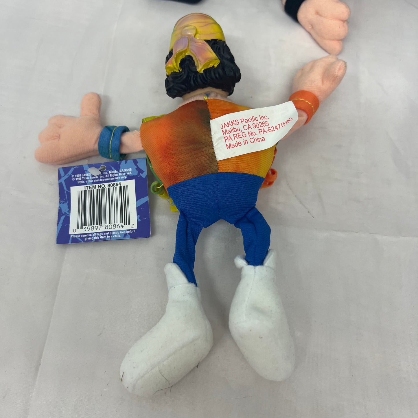 WWF WWE Dude Love BANGERS Plush w/tag original 1998 Jakks