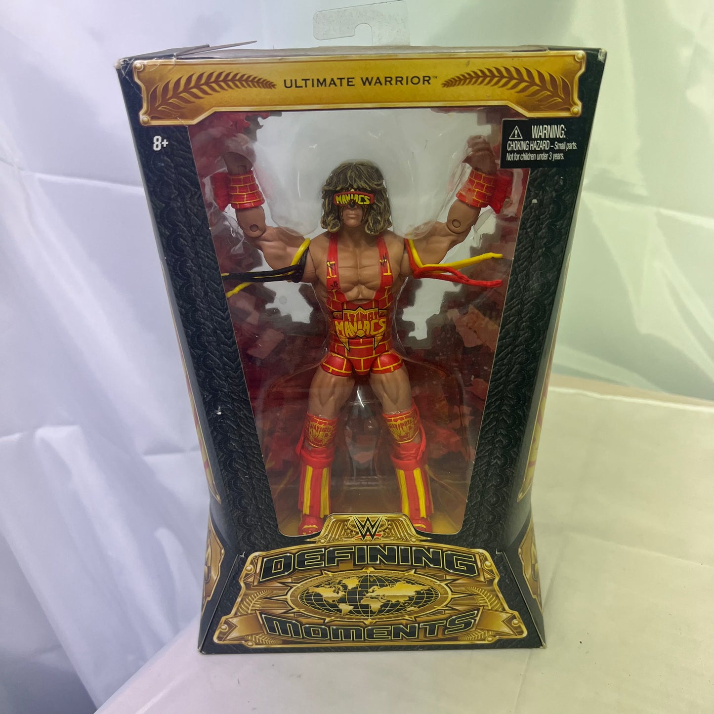 Ultimate Warrior (Maniacs) - WWE Defining Moments Action Figure Ripped Box
