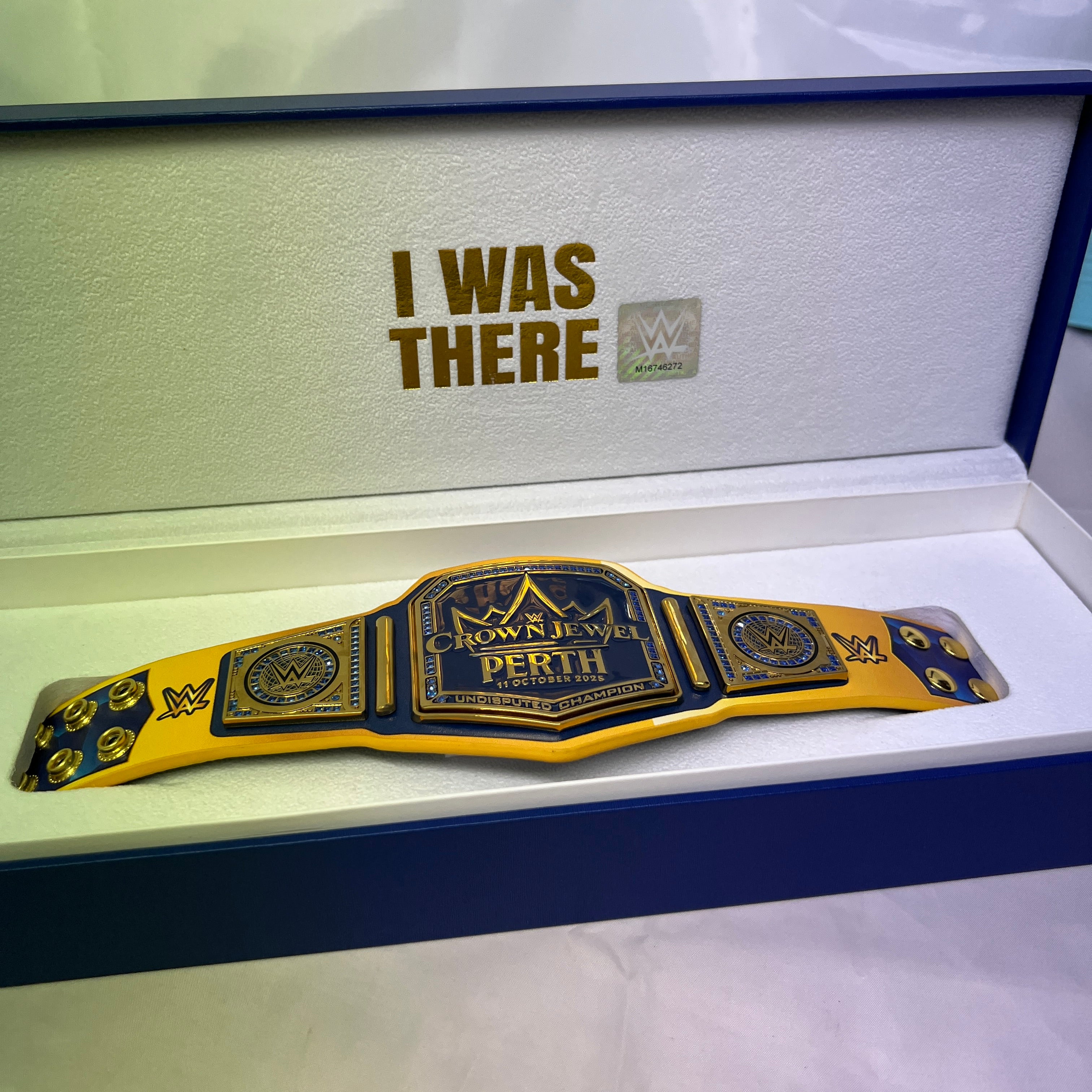 Crown Jewel Perth Australia 2025 I Was There Mini WWE Replica Title Belt of 450