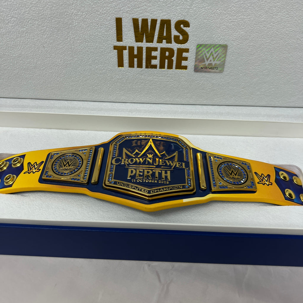 Crown Jewel Perth Australia 2025 I Was There Mini WWE Replica Title Belt of 450