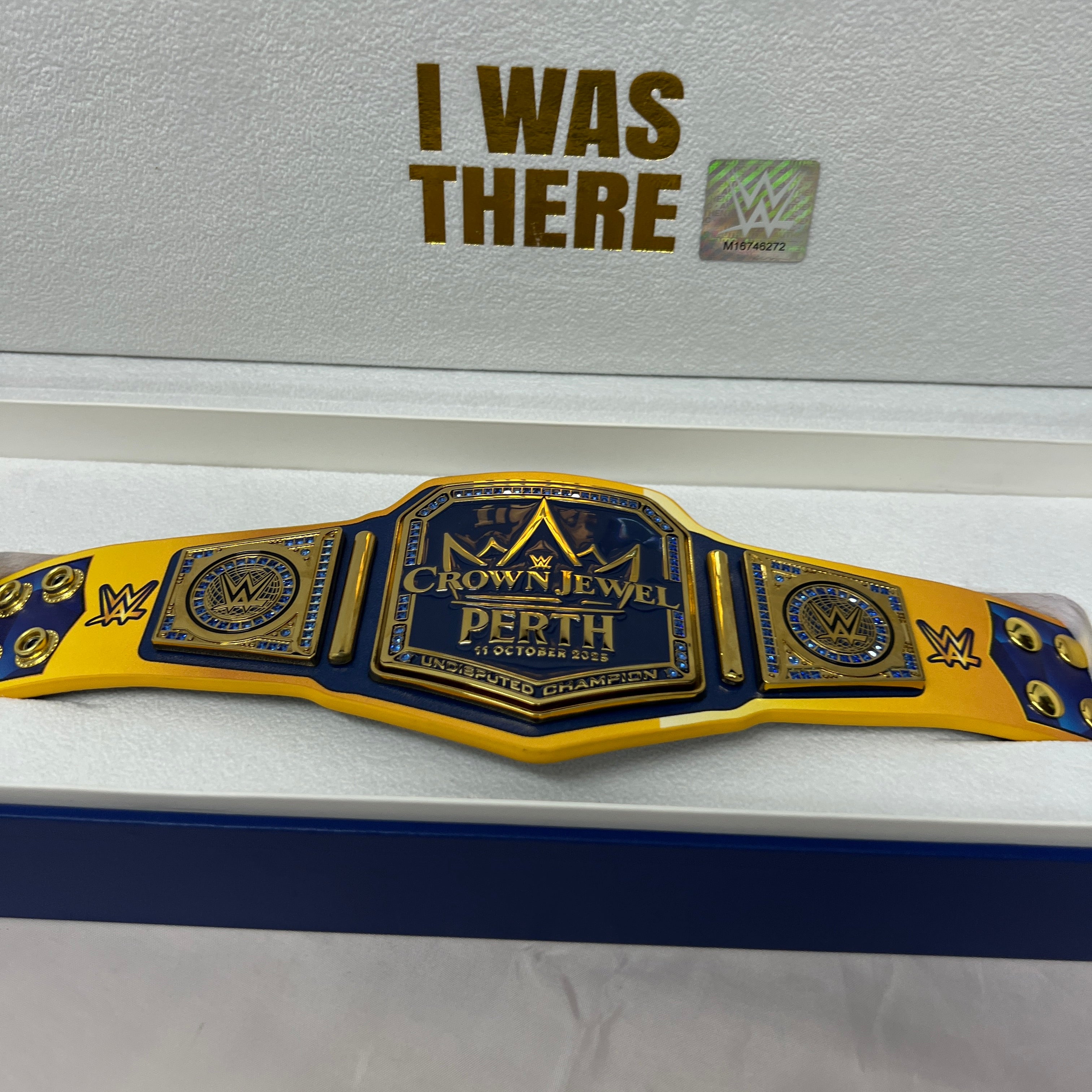 Crown Jewel Perth Australia 2025 I Was There Mini WWE Replica Title Belt of 450