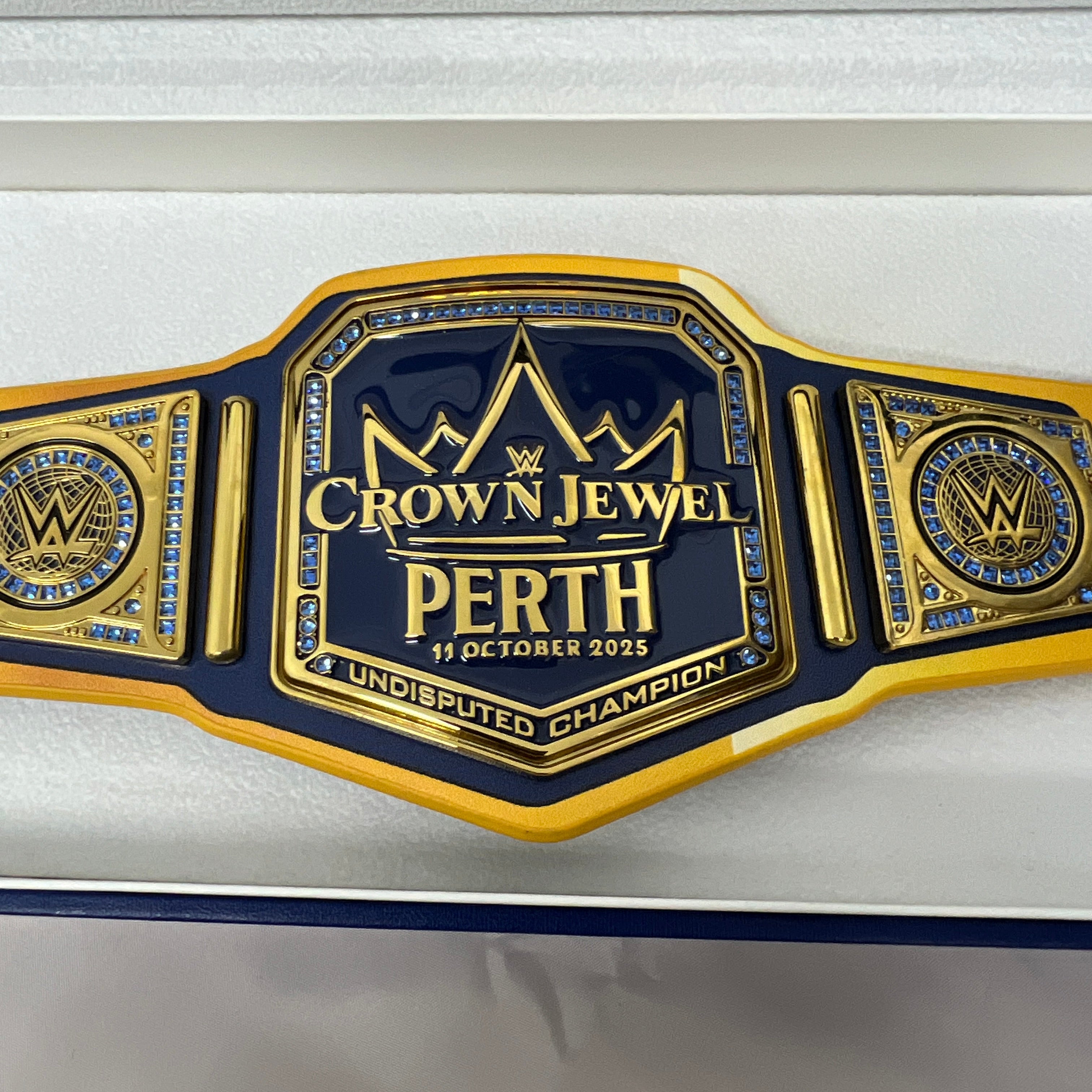 Crown Jewel Perth Australia 2025 I Was There Mini WWE Replica Title Belt of 450