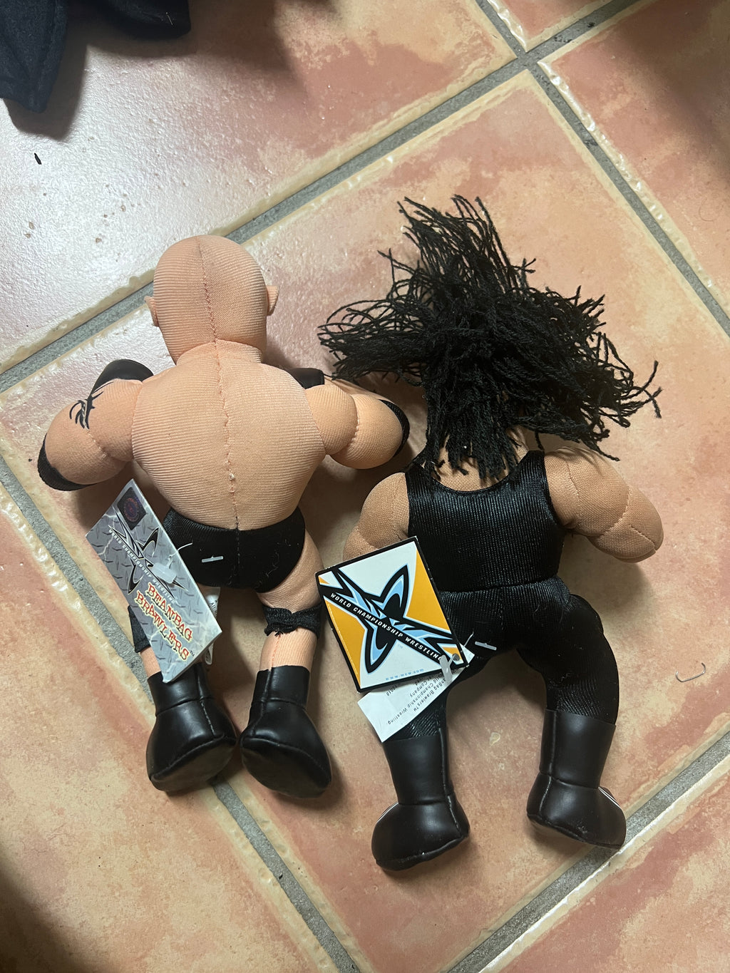 WCW Goldberg Sting Plush x2 Lot WWE