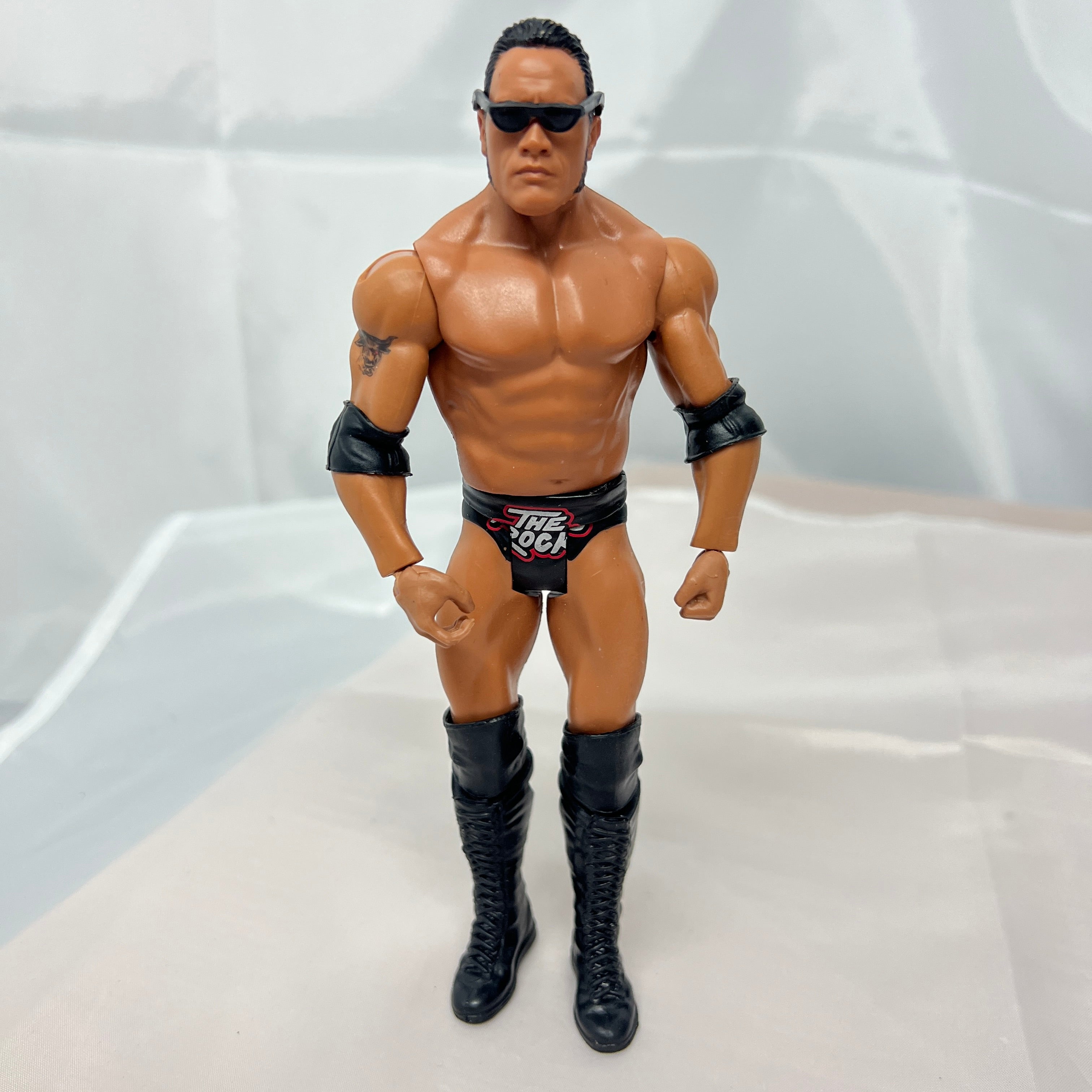 The Rock WWE with Glasses Out Of Box Action Figure Mattel WWE 4