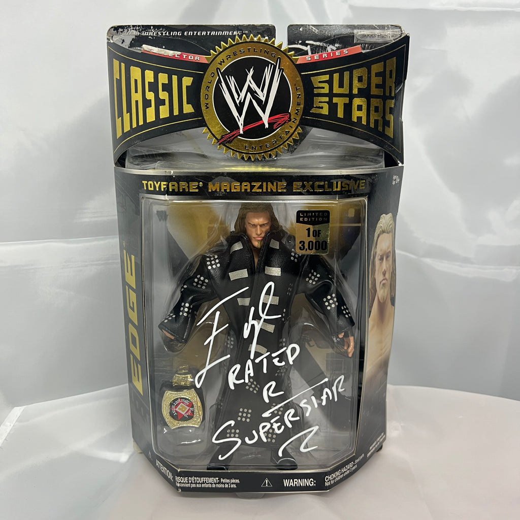 Edge Signed WWE Classic Superstars Toyfair with Photo Proof Autograph Action Figure