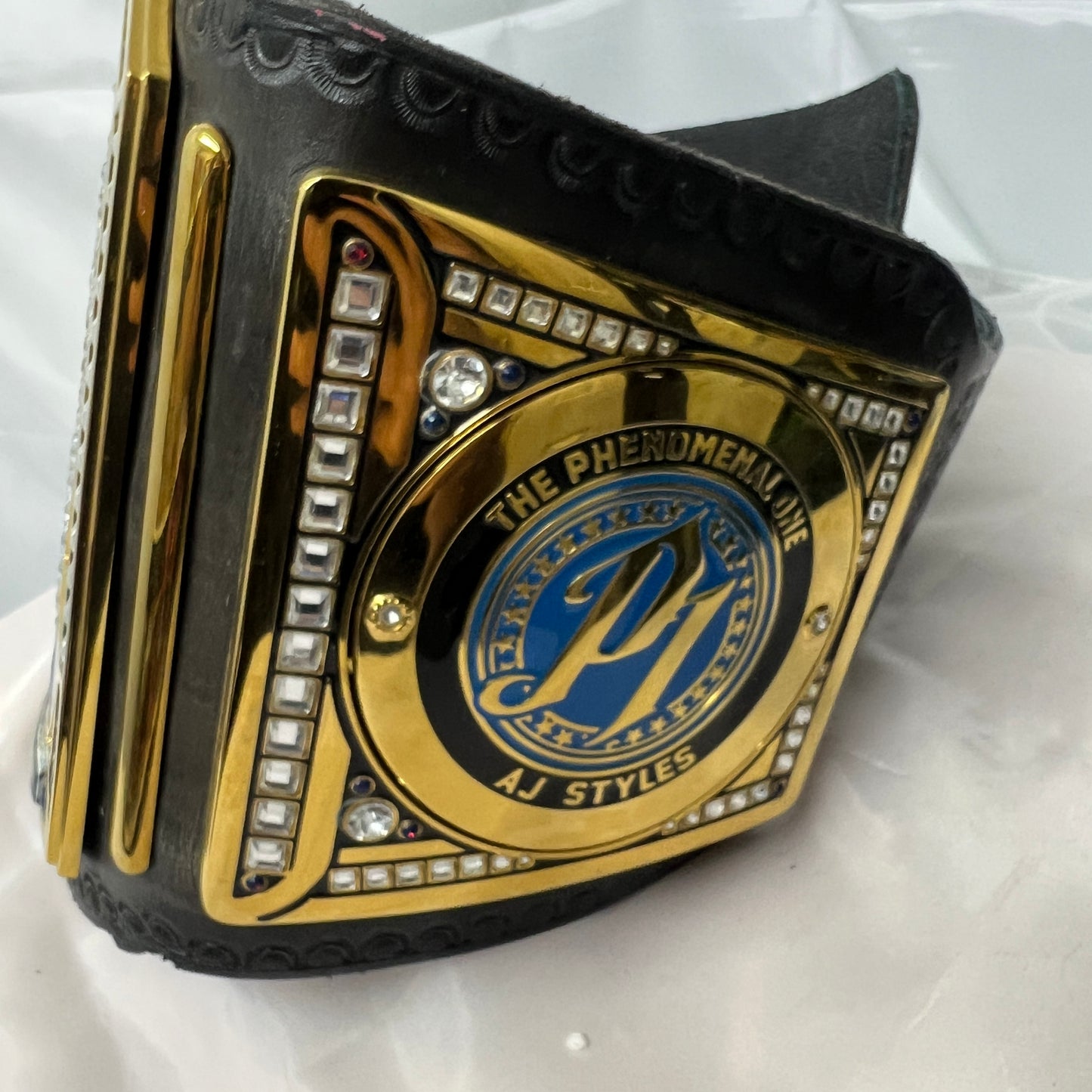 WWE AJ Styles Championship Phenominal Tribute Replica Belt Side Plates